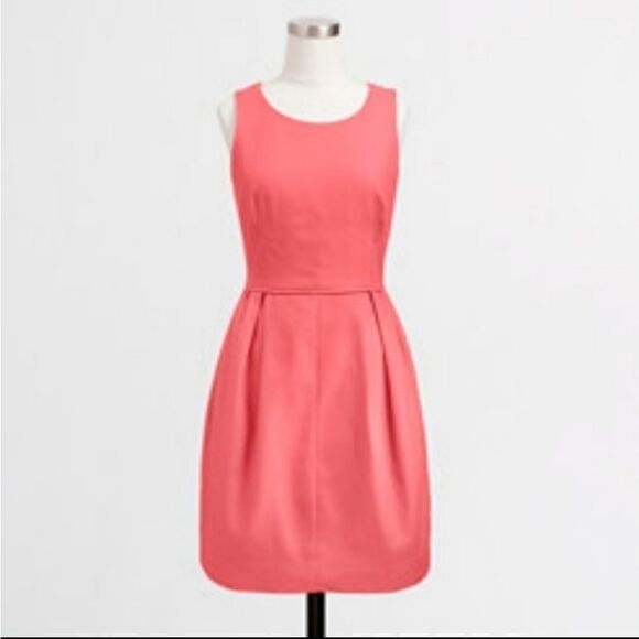 J. Crew Textured Cotton Dress coral size 2 - Picture 1 of 5